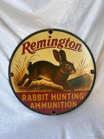 Remington Rabbit Hunting Ammunition – Emaille Jachtreclame