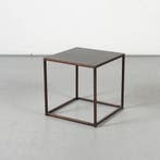 Bijzettafel Solidesk - Bruin metaal - 40 x 40 cm, Ophalen of Verzenden, Nieuw