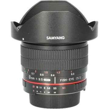 Samyang 8mm f/3.5 Fisheye IF MC CS-II Nikon CM7448, Ophalen of Verzenden, Gebruikt