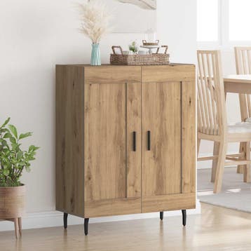 vidaXL Dressoir Artisan Eiken 69,5 x 34 x 90 cm, Verzenden, Nieuw, Overige houtsoorten, Minder dan 50 cm