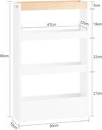 2dekans | SoBuy NSR12-W Badkamerkastje - Wit Houten, Ophalen of Verzenden, Zo goed als nieuw