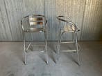 Stapelbare aluminium Barkruk barstoelen rug- armleuning, Tuin en Terras, Ophalen of Verzenden, Nieuw