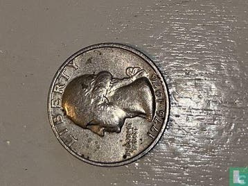 Verenigde Staten ¼ dollar 1976 (koper bekleed met koper-n.., Verzenden, Losse munt, Zilver