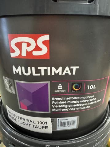 SPS multimat muurverf - ongeveer RAL 1001 / licht taupe -..., Overige kleuren, Nieuw, Ophalen of Verzenden, Verf