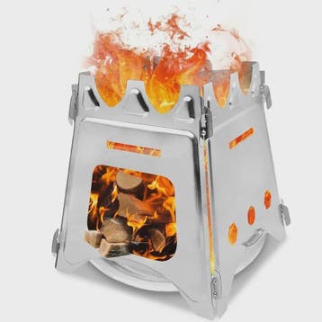 Draagbare Camping Houtkachel - Lichtgewicht RVS Vouwbaar Out, Verzenden, Nieuw