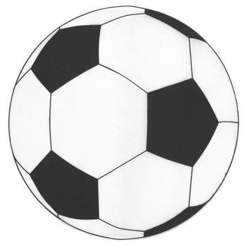 10 Voetbal placemats zwart wit rond nu 4,95, Ophalen of Verzenden, Nieuw, Versiering, Verjaardag