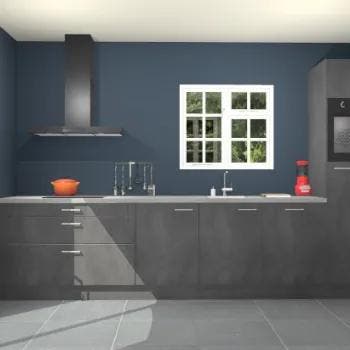 Beton zwarte keuken Sofia 27753, Huis en Inrichting, Keuken | Complete keukens, Verzenden, Nieuw