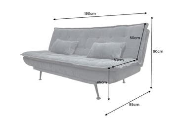 Slaapbank JAZZ 195 cm 3-zits, corduroy grijs - 47524, Ophalen of Verzenden, Nieuw