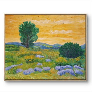 Stanislav Kunchev 1984 - “Meadow at Sunset”