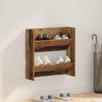 vidaXL Schoenenkast met plank Oudhout 60 x 18 x 60 cm, Verzenden, Nieuw