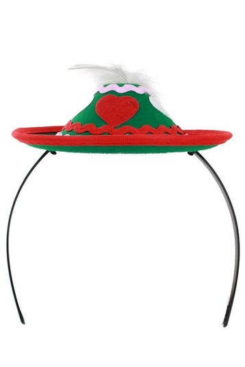 Tiroler hoedje mini op hoofdband, Verzenden, Nieuw