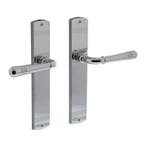 Deurklink Helena op schild blind chroom - deurbeslag voor..., Ophalen of Verzenden, Nieuw, Chroom, Klink of Kruk