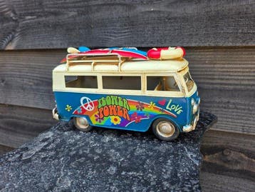 Decoratief ornament - Flower Power Bus - Hippie