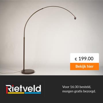 Rietveld-Vloerlampen-Bruin-Metaal, Marmer, Verzenden, Nieuw