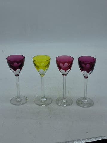Val Saint Lambert - Wijnglas (4) - Kristal, Antiek en Kunst