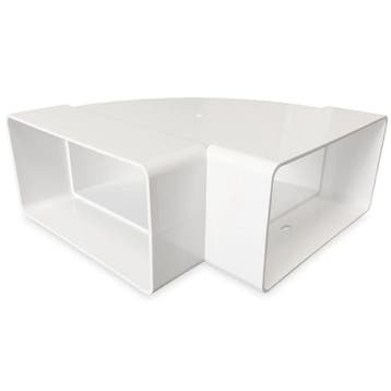 Kunststof horizontale bocht 90° voor kanaal 110 x 55mm, Verzenden, Nieuw