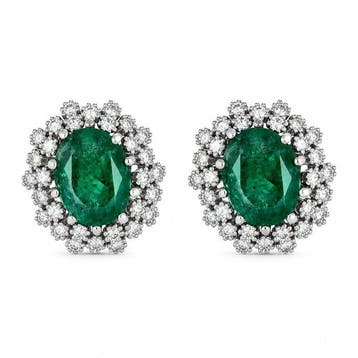 Zonder minimumprijs - Oorbellen - 18 karaat Witgoud -, Sieraden, Tassen en Uiterlijk, Oorbellen, Nieuw