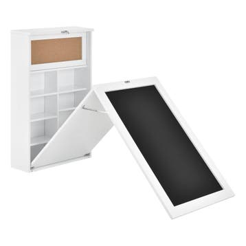 Klaptafel eettafel voor wandmontage met krijtbord wit, Verzenden, Nieuw