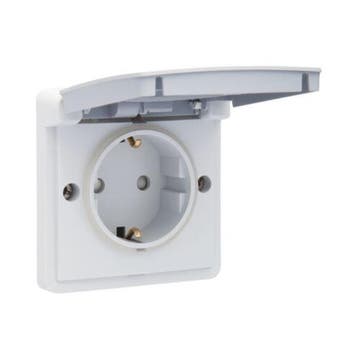 Niko New Hydro wandcontactdoos grijs IP55 zonder onderbak, Ophalen of Verzenden, Nieuw