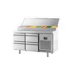GGM Gastro | Saladette - 1468x700mm - 4 lades - voor 1x GN |, Verzenden, Nieuw in verpakking