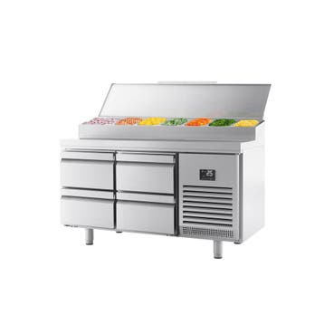 GGM Gastro | Saladette - 1468x700mm - 4 lades - voor 1x GN |, Verzenden, Nieuw in verpakking