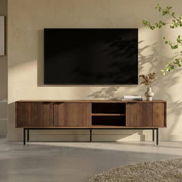 *WOONWINKEL* Tv-meubel Hout Met Ribbels (staand/hangend) 180, Verzenden, Nieuw