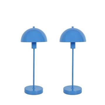 Herstal - Tafellamp (2) - Vienda - Ocean Blue - Staal - 2