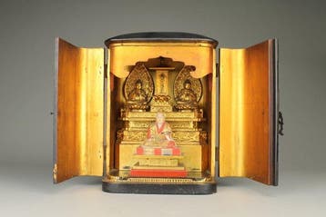 Reisaltaar (butsudan / zushi) Boeddha - Hout, Verguld, Lak -, Antiek en Kunst