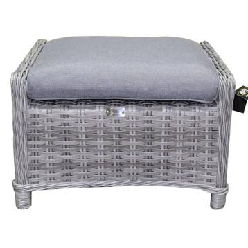 Kreta voetenbank 62x48xH42 cm grijs, Ophalen of Verzenden, Nieuw