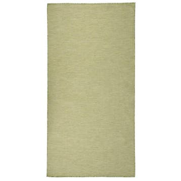vidaXL Buitenkleed platgeweven 100x200 cm groen, Verzenden, Nieuw, Groen