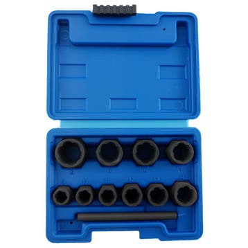 Nut Removers 11 Stuks 9-19mm voor Damaged Bolts Chrome Staal, Verzenden, Nieuw