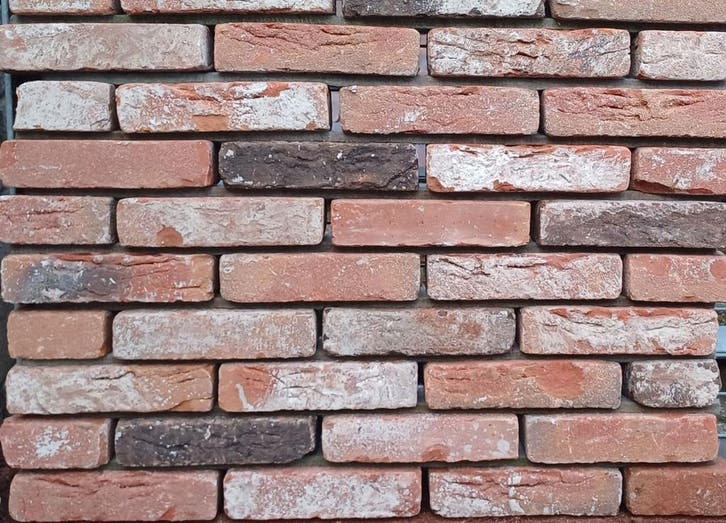 Metselstenen retro vintage getrommeld verouderd rood bont, Doe-het-zelf en Verbouw, Metselstenen, Nieuw, Bakstenen