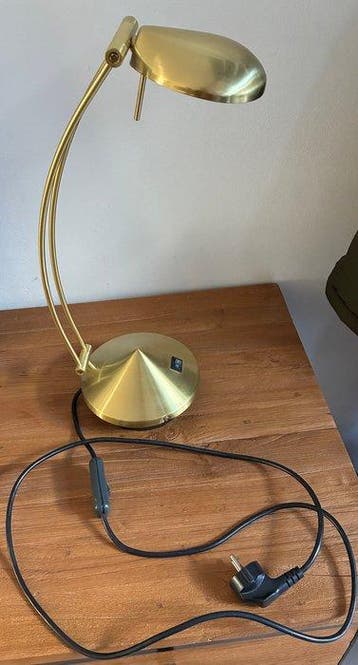 Bankierslamp - Verguld messing, Antiek en Kunst