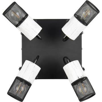 LED Plafondspot - Trion Josh - E14 Fitting - 4-lichts - Rond, Ophalen of Verzenden, Nieuw, Plafondspot of Wandspot, Led