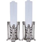 Vaas (2) - Voor één steel / Solifleur - Legering, Glas