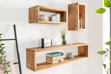Stevige wandplank set van 3 HEMINGWAY 94cm gemaakt van, Ophalen of Verzenden, Nieuw
