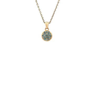 Gouden hanger met aquamarijn 14 karaat* nieuw, Verzenden, Zo goed als nieuw, Goud