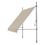 Klem zonwering luifel uitschuifbaar zandkleurig 300x120 cm, Verzenden, Nieuw