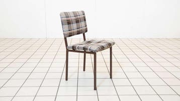 Vintage Stoel met Geruite bekleding, Ophalen of Verzenden, Nieuw