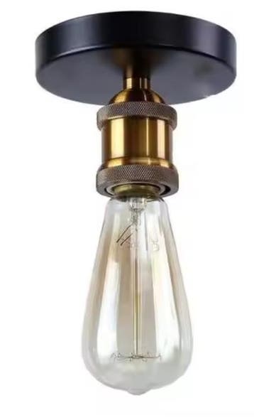 Retro Industriële Plafondlamp – E27 Metalen Kap Armatuur, Verzenden, Nieuw