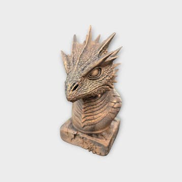 Bust of a Basilisk monster statue - handpainted home decor d, Verzamelen, Beelden en Beeldjes, Verzenden, Nieuw
