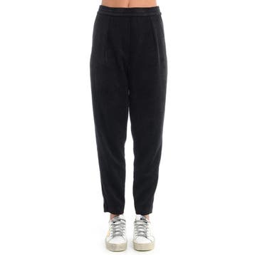 8PM • zwarte ribfluwelen broek • XL, Kleding | Dames, Verzenden, Zwart, Maat 46/48 (XL) of groter, Nieuw