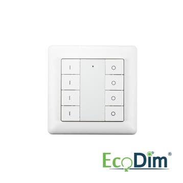 ECODIM | DRAADLOZE SCHAKELAAR ZIGBEE | 4 GROEPEN | WIT, Nieuw