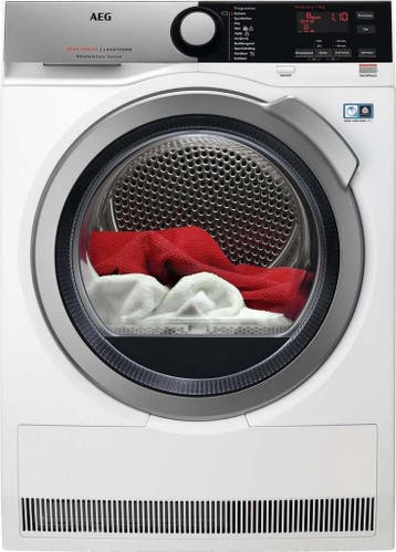 AEG T8DENS84 - Warmtepompdroger - 8 kg - AbsoluteCare &, Ophalen of Verzenden, Zo goed als nieuw, Voorlader, 85 tot 90 cm