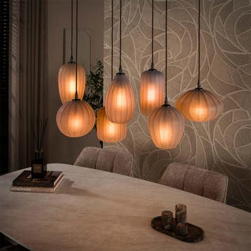 *WOONWINKEL* Hanglamp Met Bruin Frosted Glas Groot, Huis en Inrichting, Lampen | Hanglampen, Verzenden, Nieuw