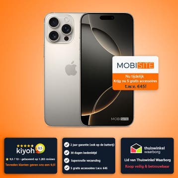 iPhone 16 Pro 128GB | 4 Gratis Accessoires – Accu tot 100%, IPhone 16 Pro, 128 GB, Verzenden, Zo goed als nieuw