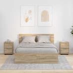 vidaXL Nachtkastjes 2 pcs Sonoma Eiken 30,5 x 30 x 43 cm, Minder dan 45 cm, Verzenden, Nieuw, Minder dan 55 cm