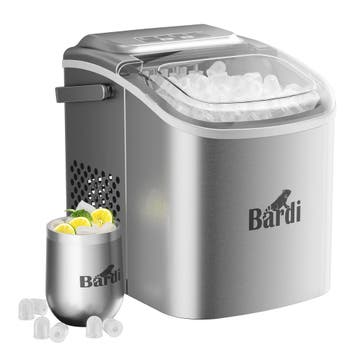 Bardi 1,2 Liter Deluxe IJsblokjesmachine – IJsblokmaker SET, Ophalen of Verzenden, Nieuw, Zelfvriezend
