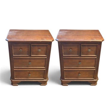 Bijzettafel (2) - Vier lades - Hout - Americana Broyhill