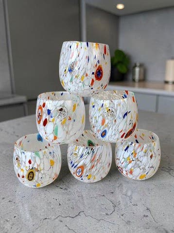 MurArt - Drinkset (6) - Glas - Murrine Millefiori